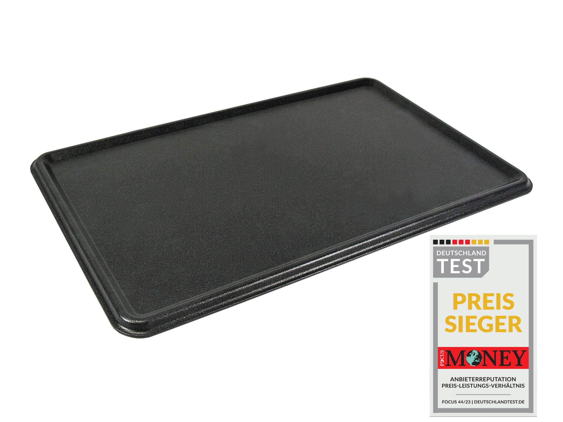 AMT Gastroguss GN 1/1 Multi-Purpose Baking Tray with Juice Gutter, 53 x 32.5 cm, Lotan® Non-Stick Coating for Grease-Free Cooking, Heat Resistant AMZN-5333WP