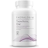 Theralogix TheraNatal One Prenatal Vitamin - 90-Day Supply - Prenatal Multivitamin with DHA, Vitamin D3, Methylated Folate, Iron & More to Support a Healthy Pregnancy* - NSF Certified - 90 Softgels