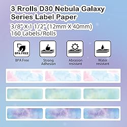 Phomemo D30 Labels - Nebula/Galaxy Series Adhesive