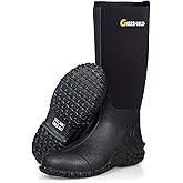 GIEESHIELD Rubber Boots for Men And Women, Waterproof Insulated Hunting & Work Boots with Steel Shank, Durable Anti-Slip Outdoor Boots for Farming, Gardening, Fishing, Mud Working(Black, Next G2 Camo)