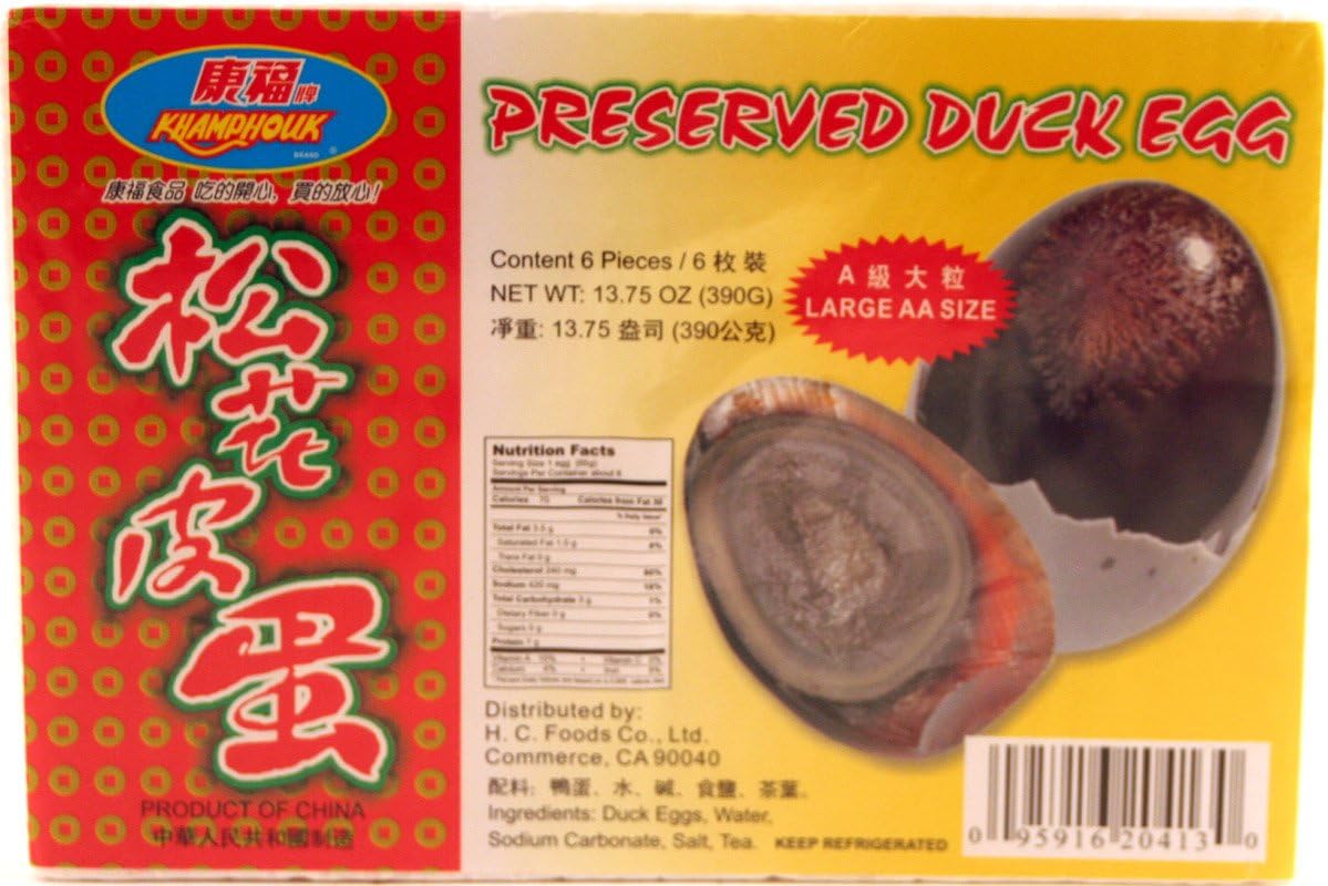 Preserved Duck Egg (Large Aa Size /6 Pcs) - 13.75oz (Pack of 3)