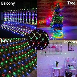PLASUPPY Net Lights Christmas Outdoor, 360 LED 12ft