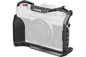 SmallRig X-T30 III Camera Cage for FUJIFILM X-T30 / X-T30 II/X-T30 III, Built-in Ergonomic Silicone Handle, Quick Release Pla