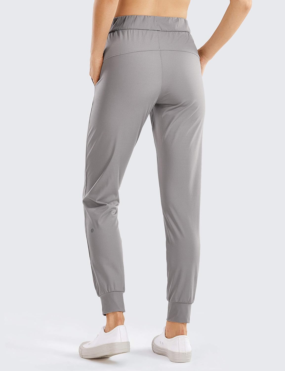 CRZ YOGA Women's Stretch Drawstring Jogger Fitted Cuffed Sweatpants with Pockets Casual Travel Lounge Pants at  Women’s Clothing store