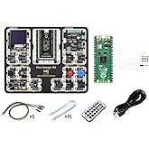 Waveshare Sensor Kit, Compatible with Raspberry Pi Pico 2 Microcontroller Board, Based On Official RP2350 Chip, Dual-Core & D