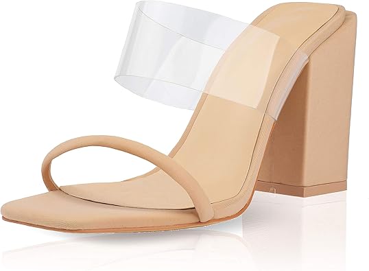 clear snakeskin sandals