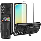 THMEIRA Samsung Galaxy S24 FE Case with Wallet Detachable Card Holder Cover, Built-in Phone Kickstand Screen Protector, Full Body Shockproof Protection Case for Samsung Galaxy S24 FE 5G (Not Fit S24)