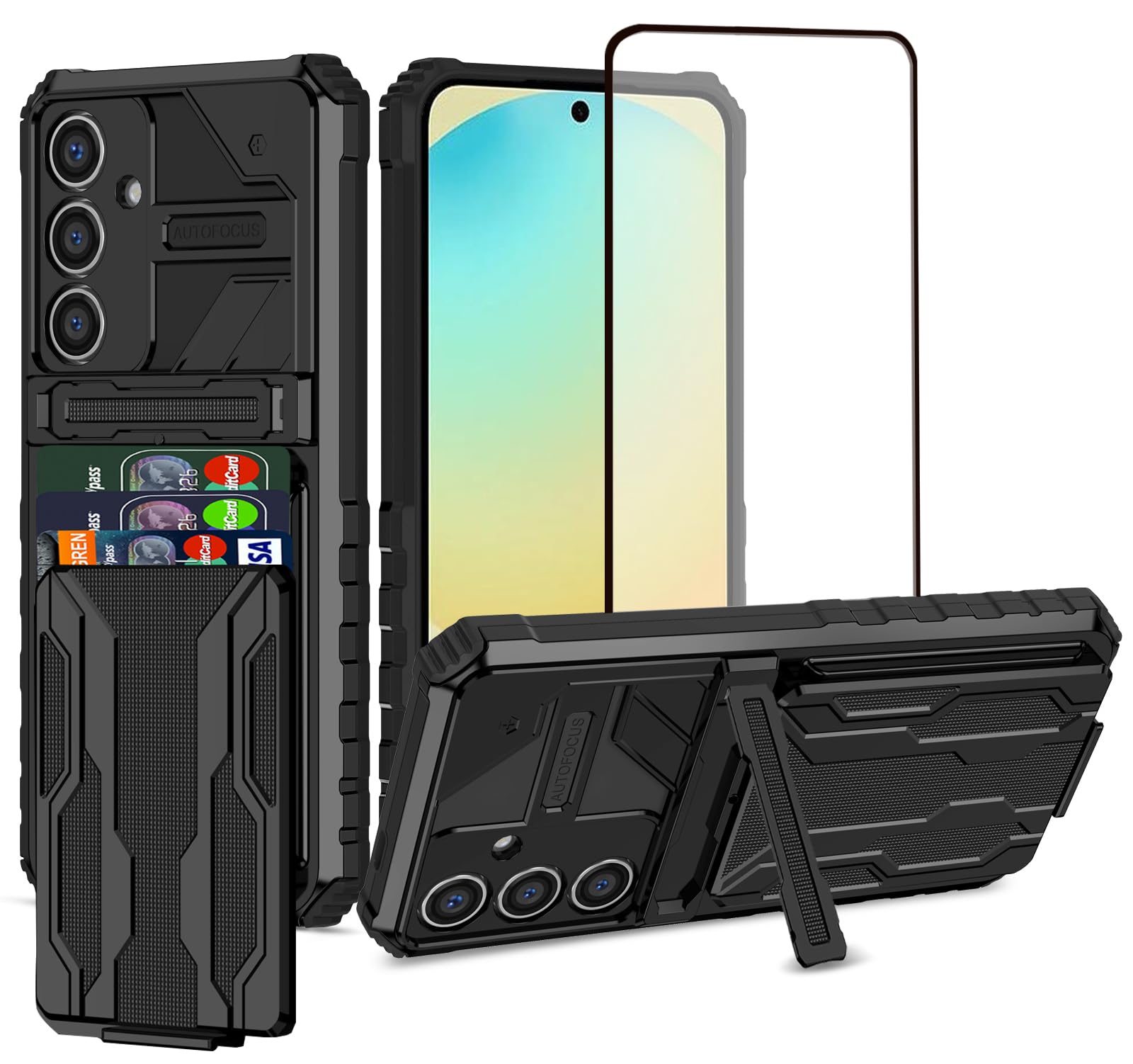 Photo 1 of THMEIRA Samsung Galaxy S24 FE Case with Wallet Detachable Card Holder Cover, Built-in Phone Kickstand Screen Protector, Full Body Shockproof Protection Case for Samsung Galaxy S24 FE 5G (Not Fit S24)