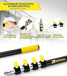 Opow Telescopic Extension Pole 36 FT Reach, 7.2-30