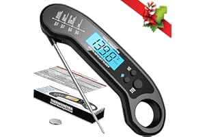 BSRCO Meat Thermometer Digital, Instant Read Meat ThermometerI for Grill and Cooking, IP66 Waterproof Food Thermometer for Kitchen and Outside, BBQ, Turkey, Candy, Liquids, Beef
