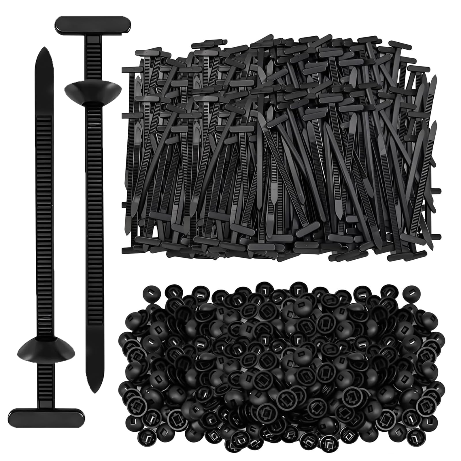 Photo 1 of 100Pcs Nylon Universal Cable Tie Buckle, 2025New Upgrade Self-Locking Zip Ties with Button Lock?UV-Resistant Fasteners for Car Fender Trunk Repair, Wire Bundling, Home & Garage Use