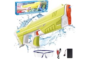 Skirfy Electric Water Gun,Auto Suction Powerful Water Guns for Adults&Kids,Squirt Guns 39 Ft Range,Battery Powered Squirt Gun,Automatic Water Gun,Pool Beach Outdoor Party Toys for Kids Ages 8-12