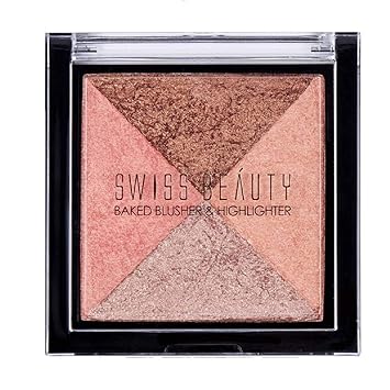 Swiss Beauty 2 Baked Blusher & Highlighter (7g, ColorSet-01)