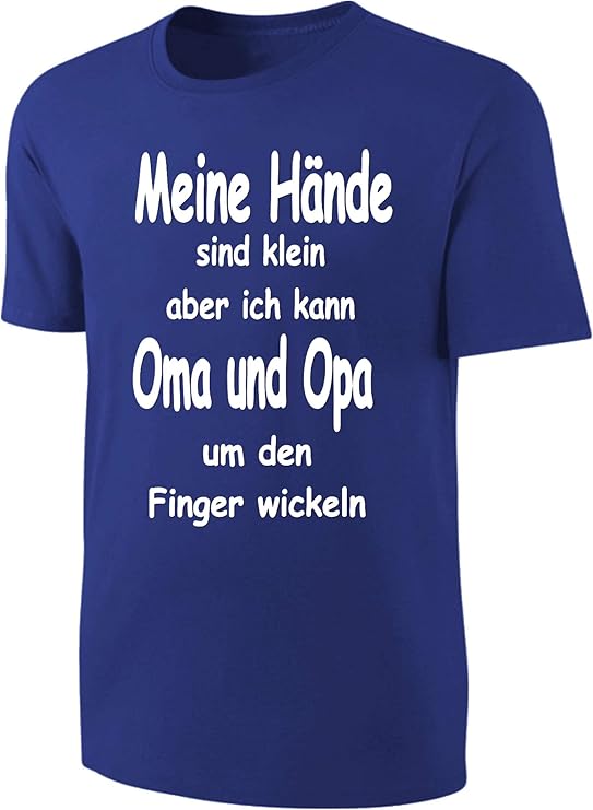 Kinder Sprüche TShirt Oma und Opa Blau Amazon.de Bekleidung