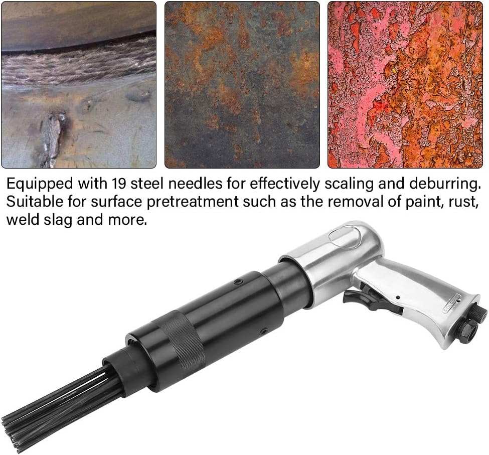 Pistol Grip Air Pneumatic Needle Scaler 19 Needle Rust Paint Scale