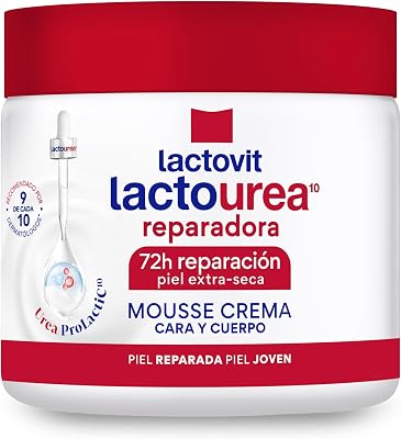 - Mousse Crema Reparadora 72H Lactourea Cuerpo y Cara - 400 ml