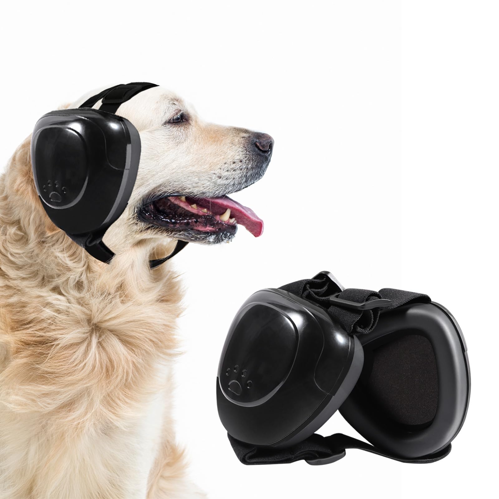 Photo 1 of KOPBTBOY Dog Ear Muffs Noise Protection, 29dB NRR Dog Earmuffs Dogs Noise Cancelling Headphones, Large, Black
