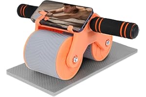LZFYMXOK Automatic Rebound Abdominal Wheel,Ab Roller Wheel for Core Workout,2 Wheels Balance Design and Mobile Phone Holder,Suitable for Home Office Gym Outdoors,Designed for Men and Women.