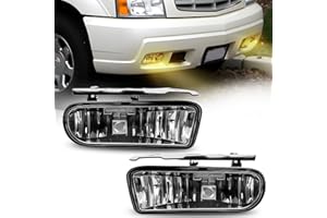 BOXLIGHT Fog Lights Assembly Compatible with 2002 2003 2004 2005 2006 Cadillac Escalade/Escalade EXT/Escalade ESV with 880 12V 27W Halogen Bulbs Driving Fog Lamps (Clear Lens)