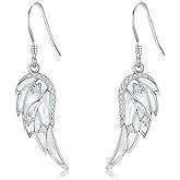Angel Wings Earring for Women Sterling Silver Fashion Dangle Drop Earring Angel Jewelry for Women