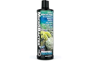 Brightwell Aquatics MicroBacter7 Complete Bioculture for Fish Tank or Aquarium - Populates Biological Filter Media for Saltwater and Freshwater Fish - Aquarium Water Treatments, 16.9 fl oz