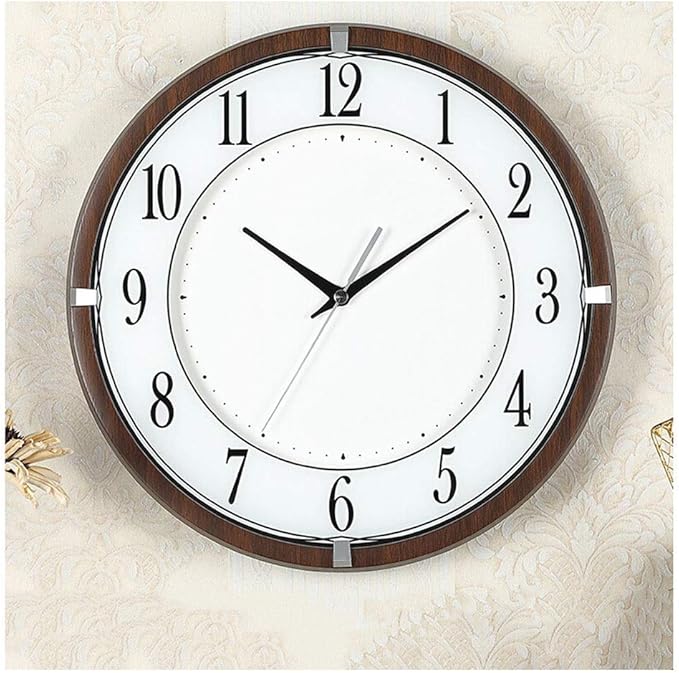 WEM Reloj Reloj de pared de cuarzo, sala de estar silenciosa