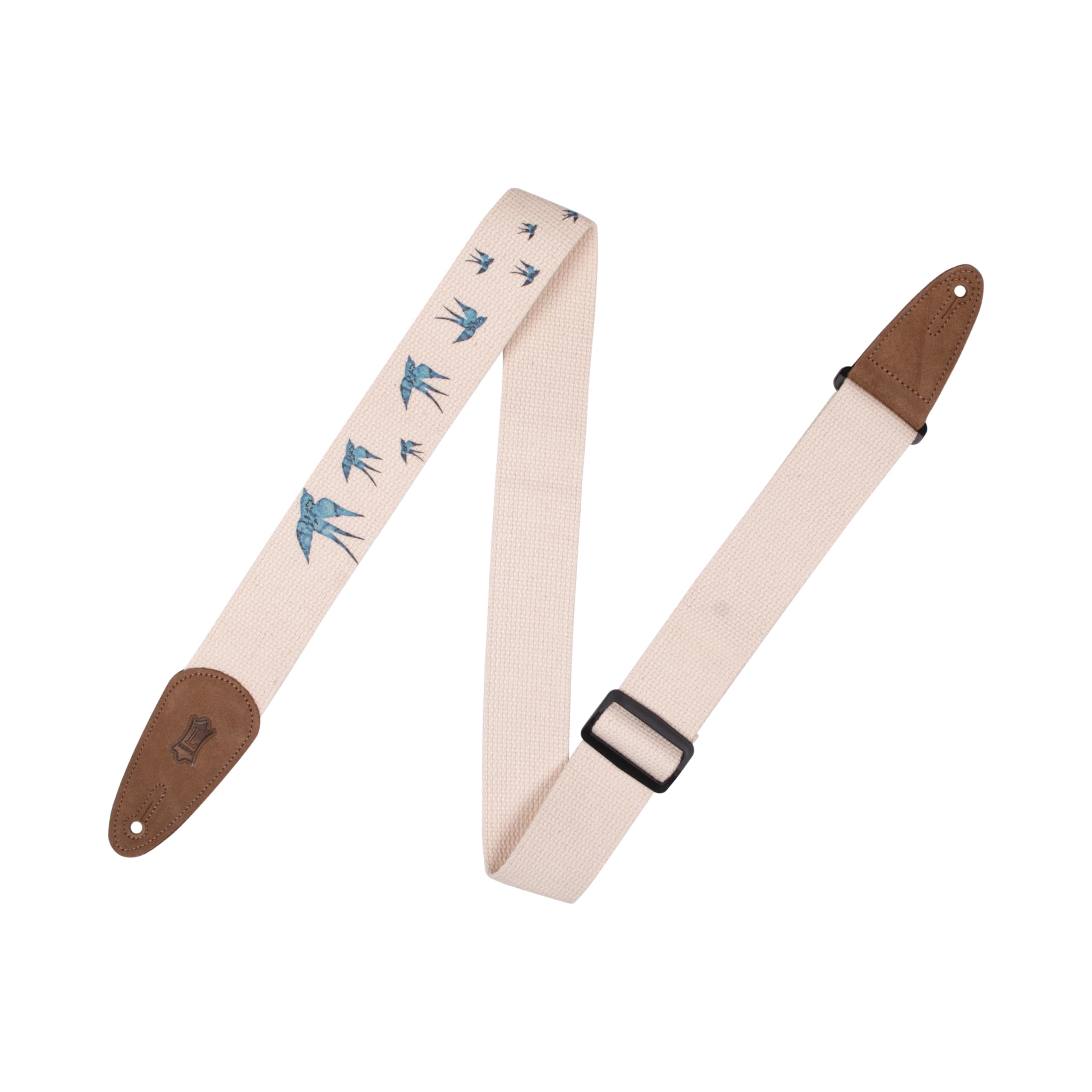 Levy's Leathers 2" Cotton Guitar Strap with Decorative Print and Suede Ends. Tri-glide adjustable to 65" (MC8U-006)