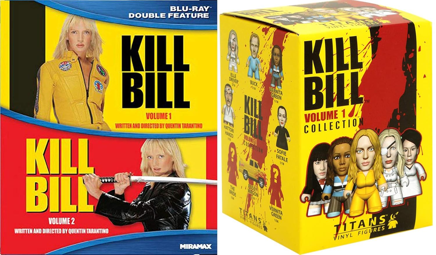 Amazon Com Sheriff Bride Crazy Kill Bill Part 1 2 Blu Ray Quentin Tarantino Set Uma Thurman Double Feature Edition Action Character Movie Collectible Figure Blind Box Collection Uma Thurman Quentin