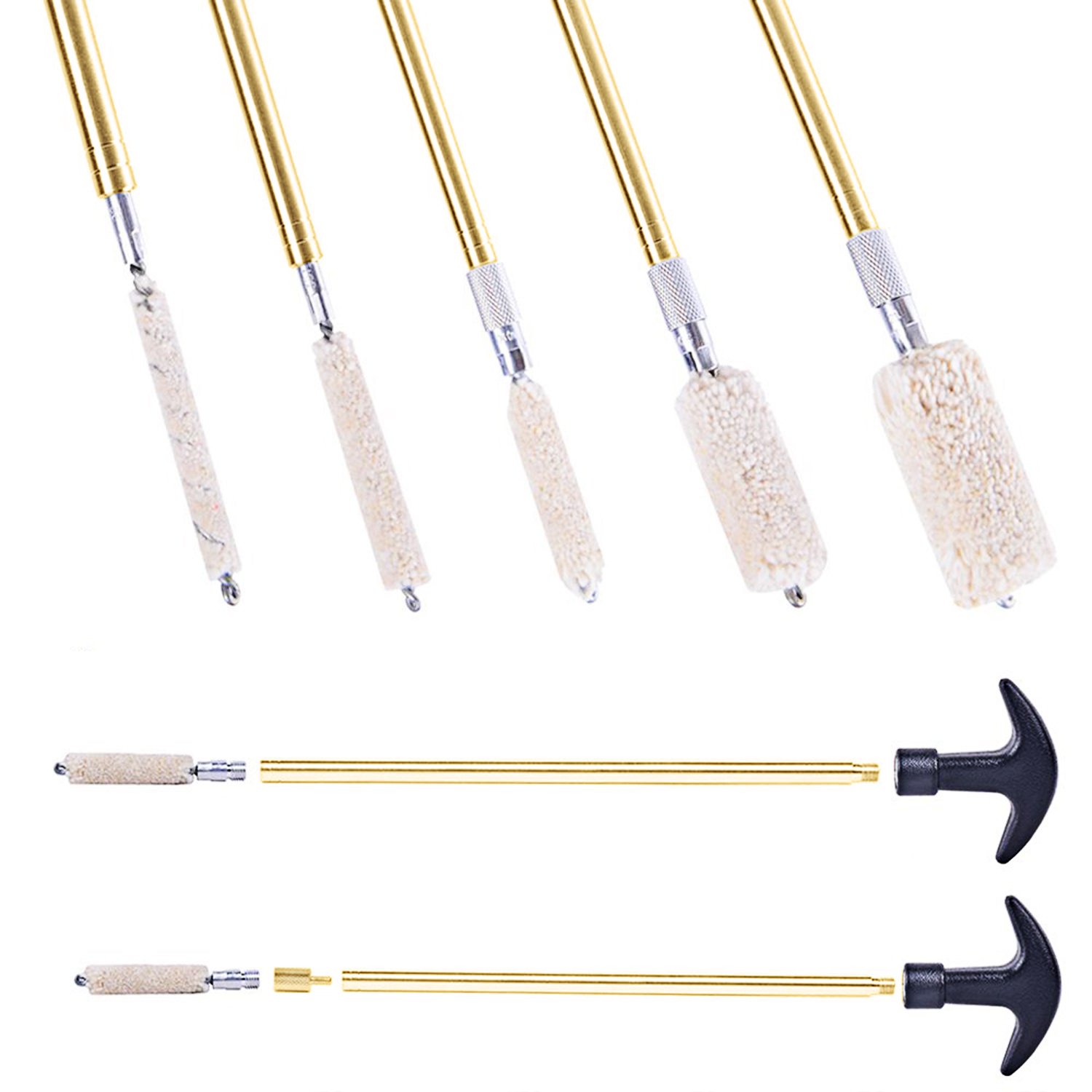 CVLIFE 28pcs Universal Gun Rifle and Shot Gun Cleaning Kit with Aluminum Carrying Case