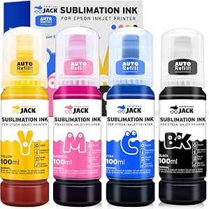 Amazon.com: Printers Jack Recambio de sublimación de 4 x 3.4 fl oz para  impresoras Epson EcoTank Supertank ET-2720 ET-15000 ET-4700 ET-2760 ET-3760  ET-4760 ET-2700 ET-2750 ET-4750 L3110 : Todo lo demás