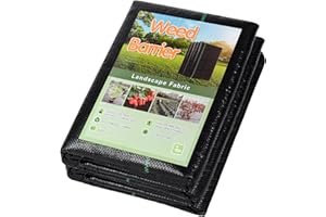 Weed Barrier Landscape Fabric, 4X50Ft Heavy Duty Woven Weed Barrier Fabric, Premium Ground Cover Weed Blocker for Landscaping