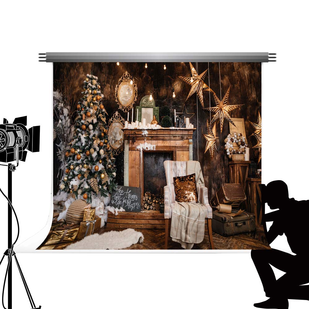 Kate Backdrop Photography 2.2x1.5m Photographic Christmas Backdrop Warm Winter Cabin Family Photo Booth Props Photo Studio Collapsible Background photography