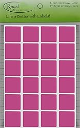 Royal Green Square Price Stickers 1 inch - Peel-Off