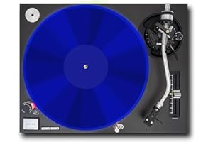 TAZSTUDIO Acrylic Turntable Mat 3mm - Platter Slipmat for 12" Vinyl Vintage Record Player - Improves Sound Quality & Provides Tighter Bass - Anti Static Record Player Mat