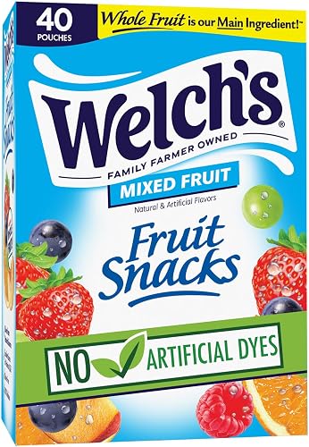 Welch's Fruit Snacks frutas mixtas, bolsas individuales de 0.8 onzas — Frutas y verduras