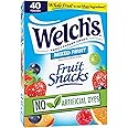 Welch's Fruit Snacks, Mixed Fruit, Bulk Pack, Individual Single Serve Bags, 0.8 oz (Pack of 40)