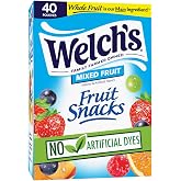Welch's Fruit Snacks - Mixed Fruit Box - Kids Snacks - 0.8 Oz - 40 Pack | Bulk Box, Made with Whole Fruit, Gluten-Free Snack Packs for Kids and Adults, No Artificial Dyes