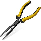 Hanpex-9 inch Fishing Pliers with Anti-rust Teflon coated, Freshwater/Saltwater Fishing Tools, Comfort Grip Handles Fishing Gear Idea for Fishing Trip