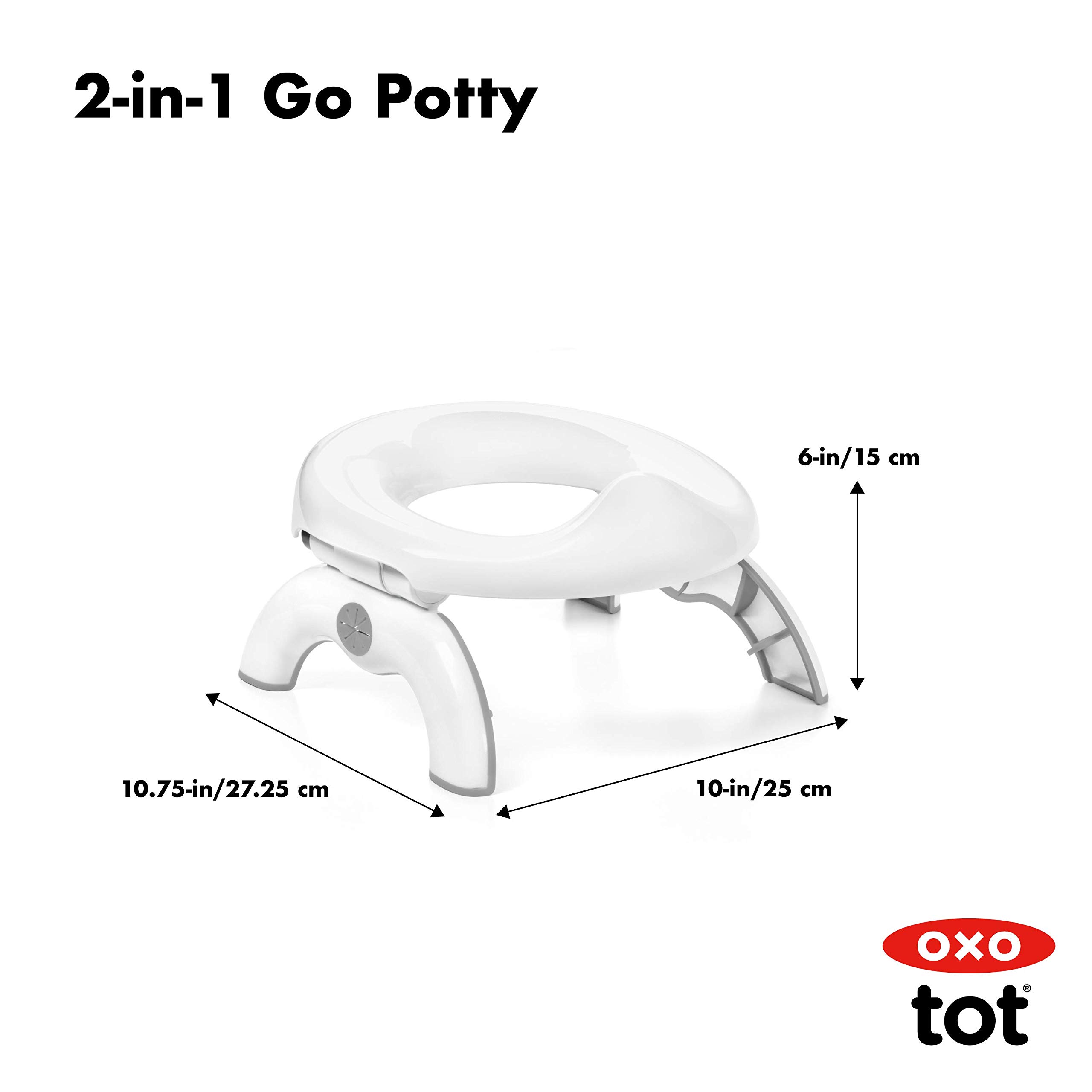 OXO Tot 2-in-1 Go Potty- Navy, 1 Count (Pack of 1)