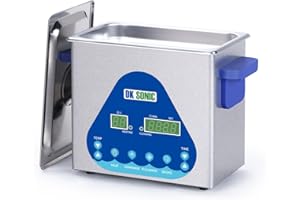 DK SONIC Ultrasonic Cleaner 3L,120W Professional Ultrasonic Jewelry Cleaner with Heater&Timer,Digital Control&Basket, Multiple Functions for Jewelry,Glasses,Chains, Watches