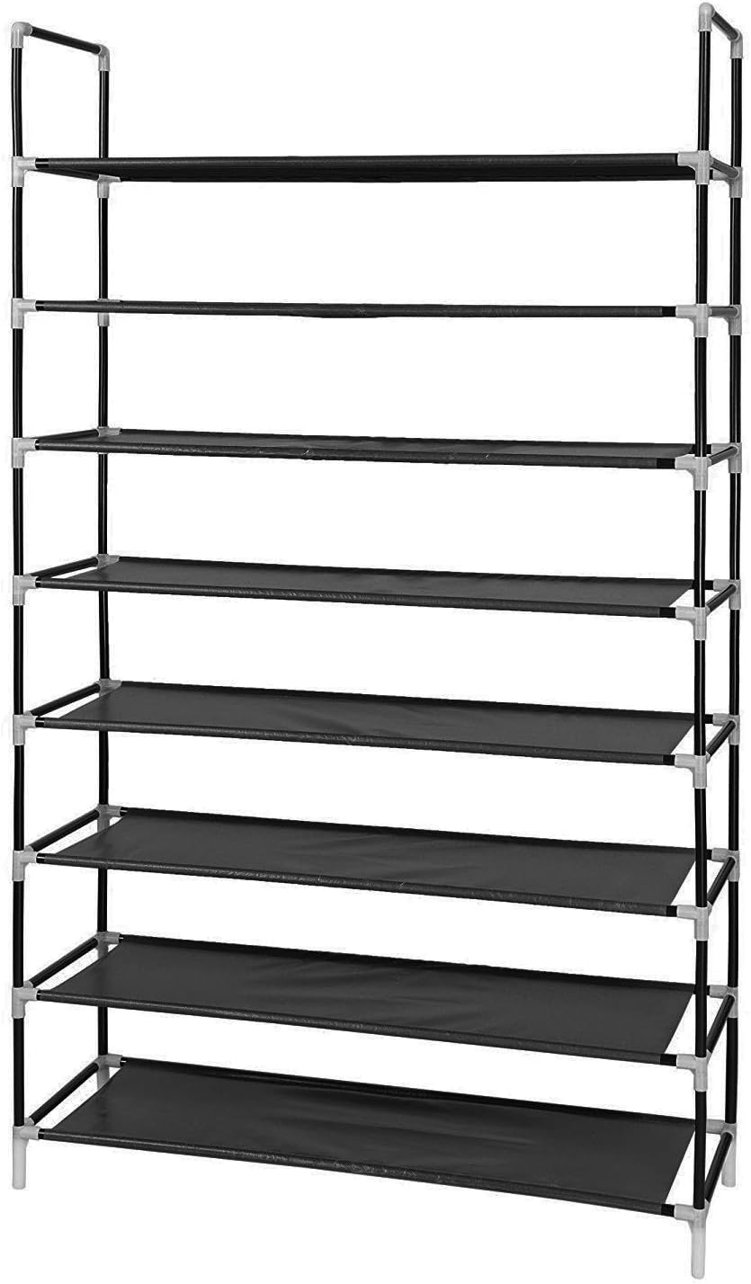 10 tier shoe rack on Home Shoe Racks Mobelmaster 10 Tier 2x 5 Tier Shoe Rack 50 Pairs Organiser Shelf Tower Non Woven Fabric