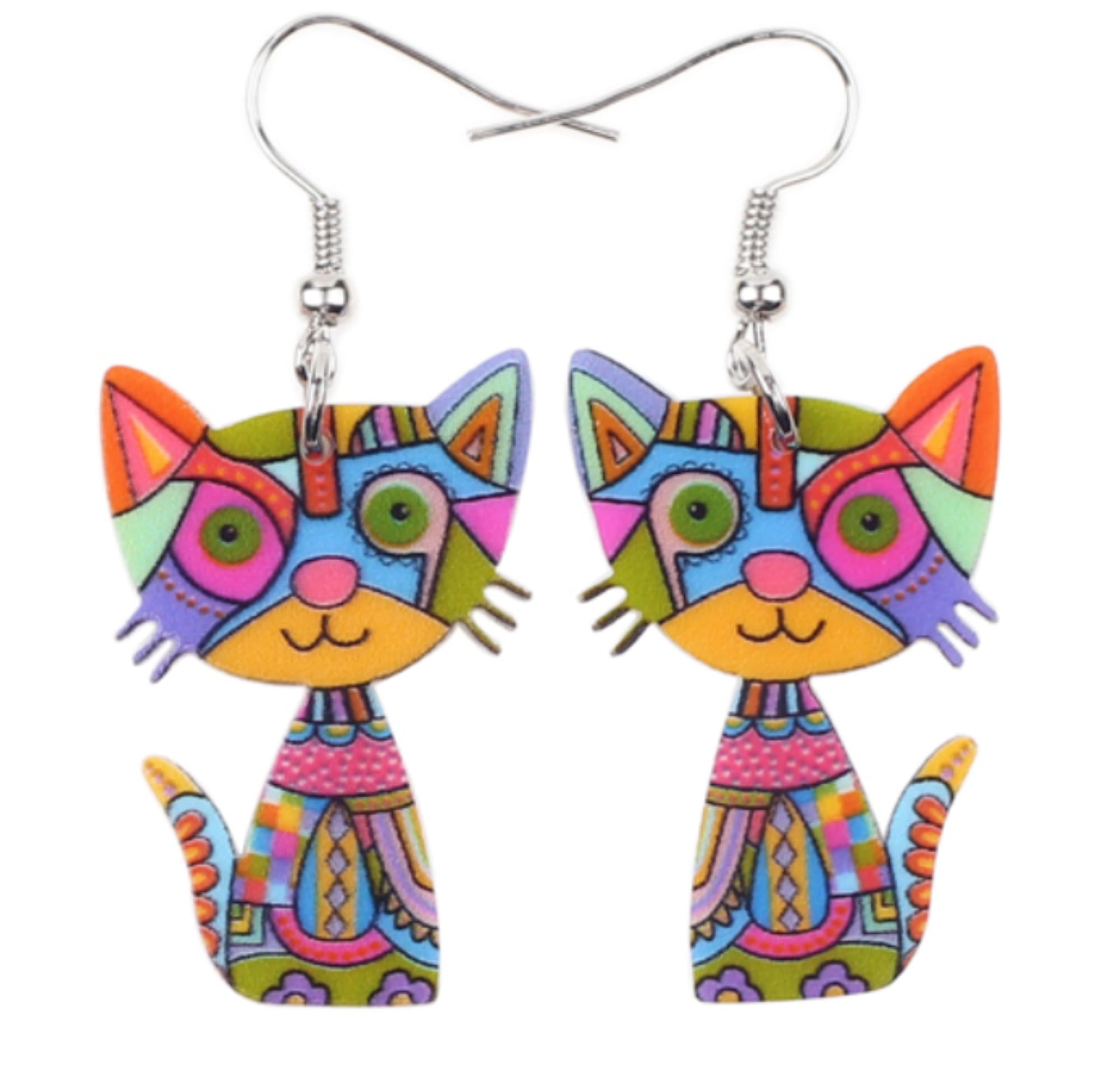 Cat Earrings for Women and Girls, Cute Acrylic Jewellery