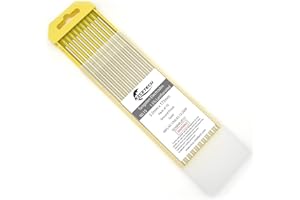 NICETECH TIG Welding Tungsten Electrodes 1.5% Lanthanated 3/32" x 7" (Gold, WL15/EWLa-1.5) 10-Pack