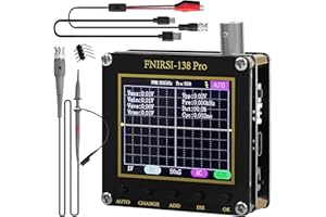 BEFFKKIP 138Pro Digital Oscilloscope Kit with 2.4" LCD Display 200Khz Digital Mini Oscilloscope Portable 2.5Ms/s Sampling Rate, Built-in 1250mah Battery, Pocket Oscilloscopes with X1/X10 Probe
