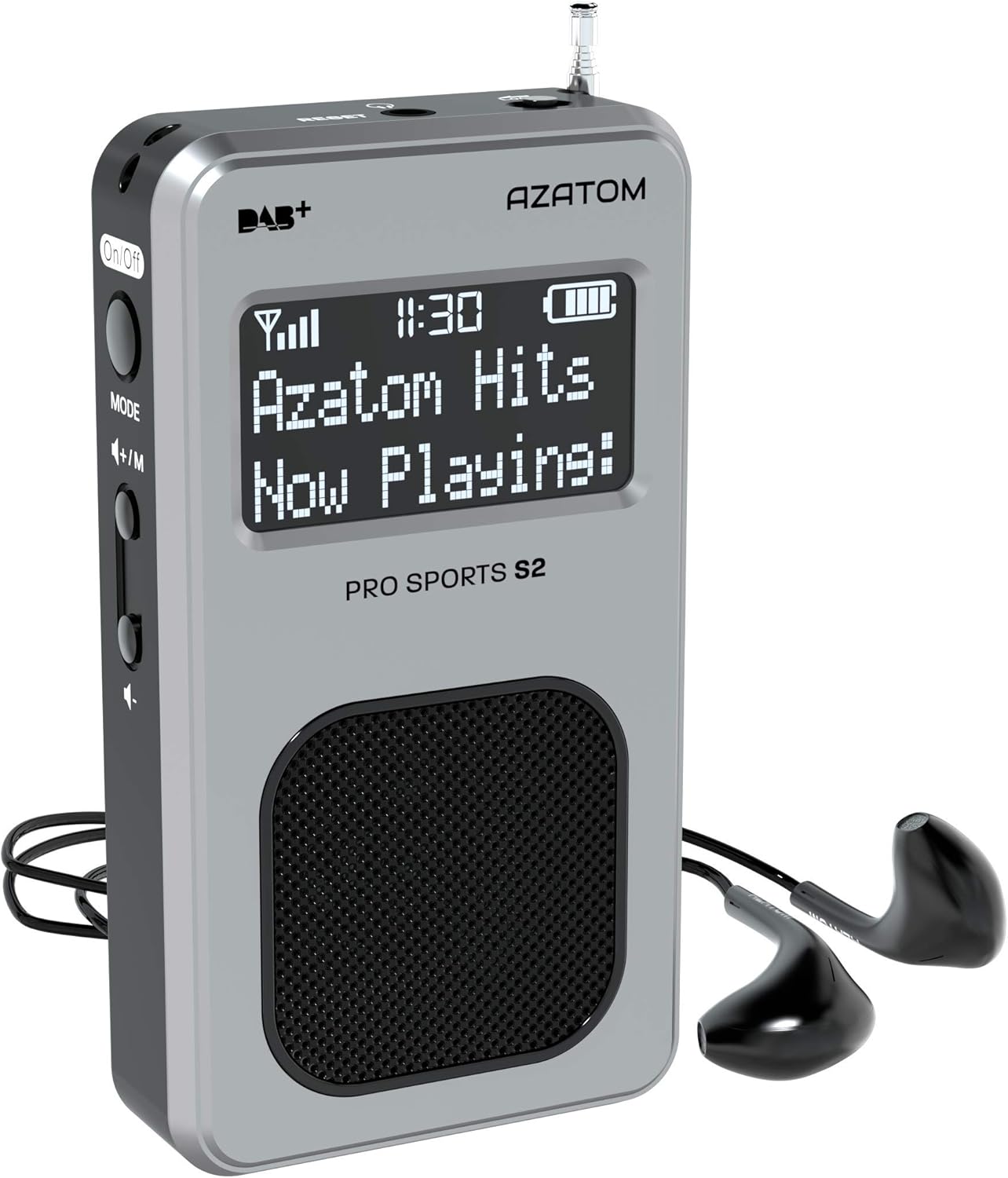 Portable DAB/DAB+ & FM Digital Radio, Silver/Black S2