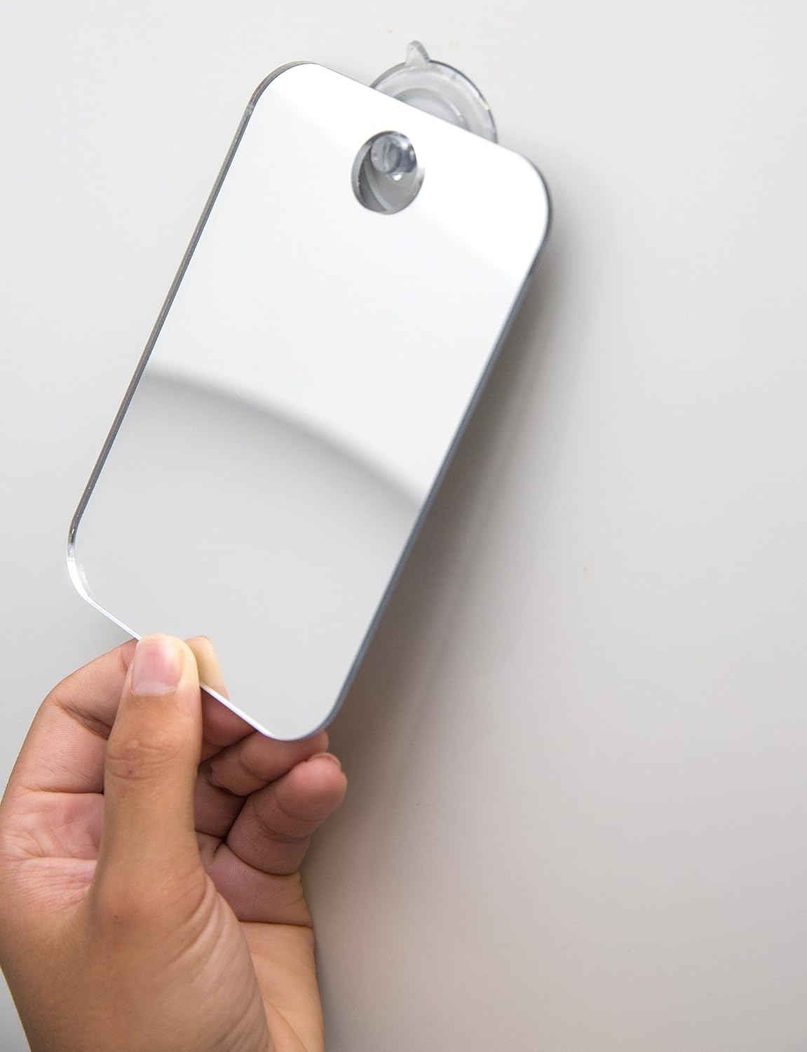 The Shave Well Company Fog-Free Travel Mirror for Shaving | Fogless Bathroom Mirror with Removable Wall Suction | Small, Portable, Handheld for Makeup: Home & Kitchen