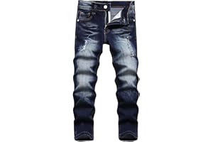 Ginsiom Boy's Ripped Stretch Distressed Slim Fit Jeans Skinny Fashion Denim Pants