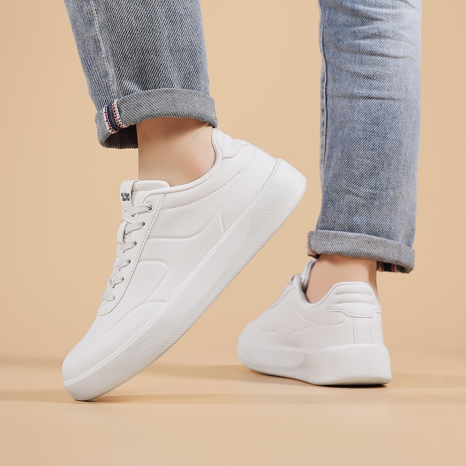 ARRIGO BELLO Sneaker Schuhe Herren Freizeitschuhe Leichtgewicht Walkingschuhe Bequem Sportschuhe Strapazierfähigen 6401 Weiß EU43 2