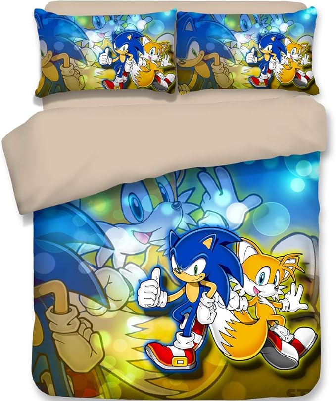 Ruitore Sonic the Hedgehog Children's 3Piece Microfibre Bedding Set
