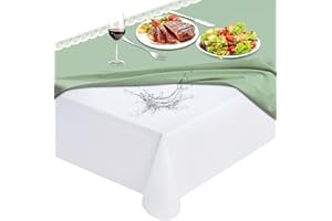 LotuFlor Table Protector Pad with Flannel Backing, Heavy-Duty Vinyl Table Padding Under Tablecloth, Waterproof, Heat Resistant, 72 x 54 inches, Rectangular
